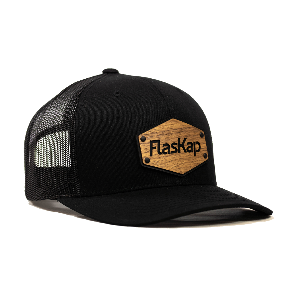 FlasKap Wood Grain Trucker