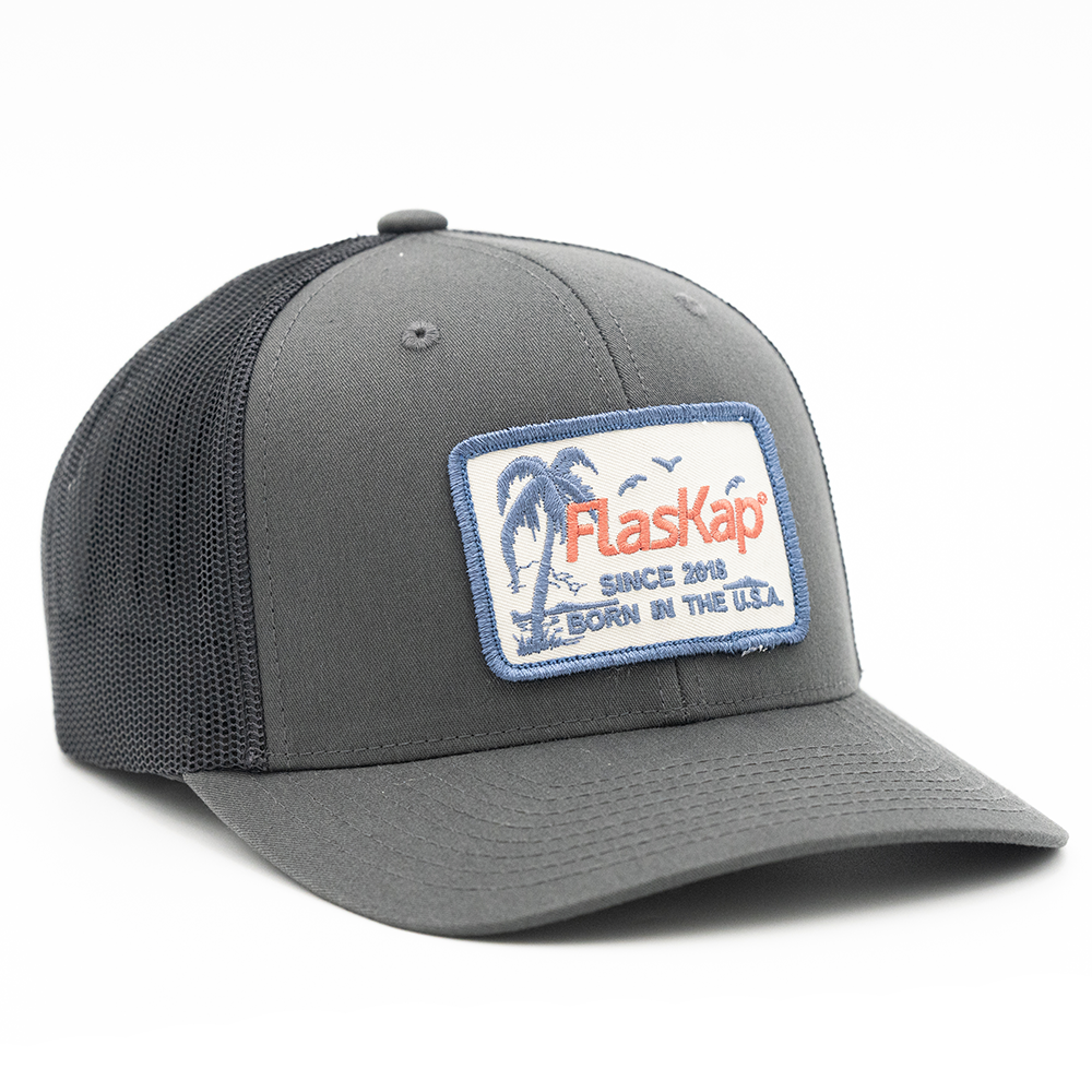 Sips on the Beach Snapback - Grey