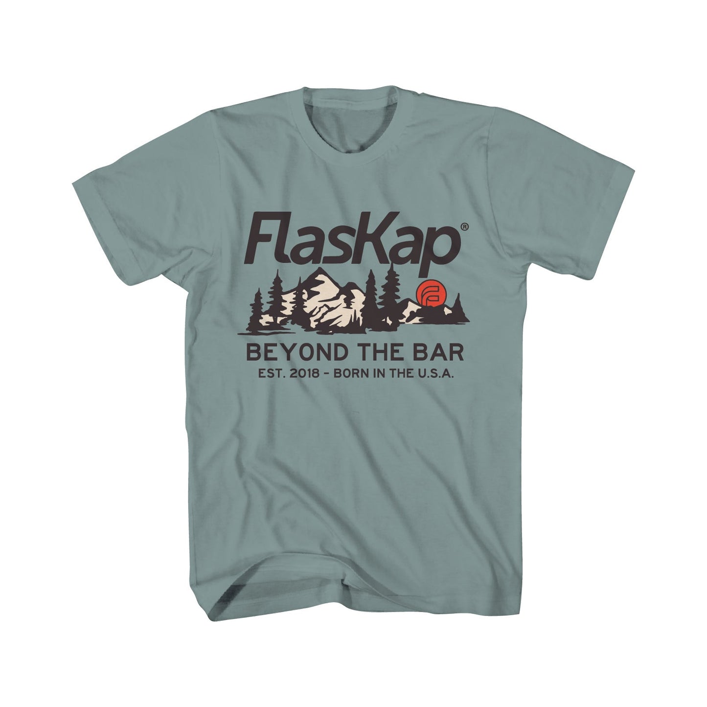 Big Sky Happy Hour T-Shirt - Dusty Blue