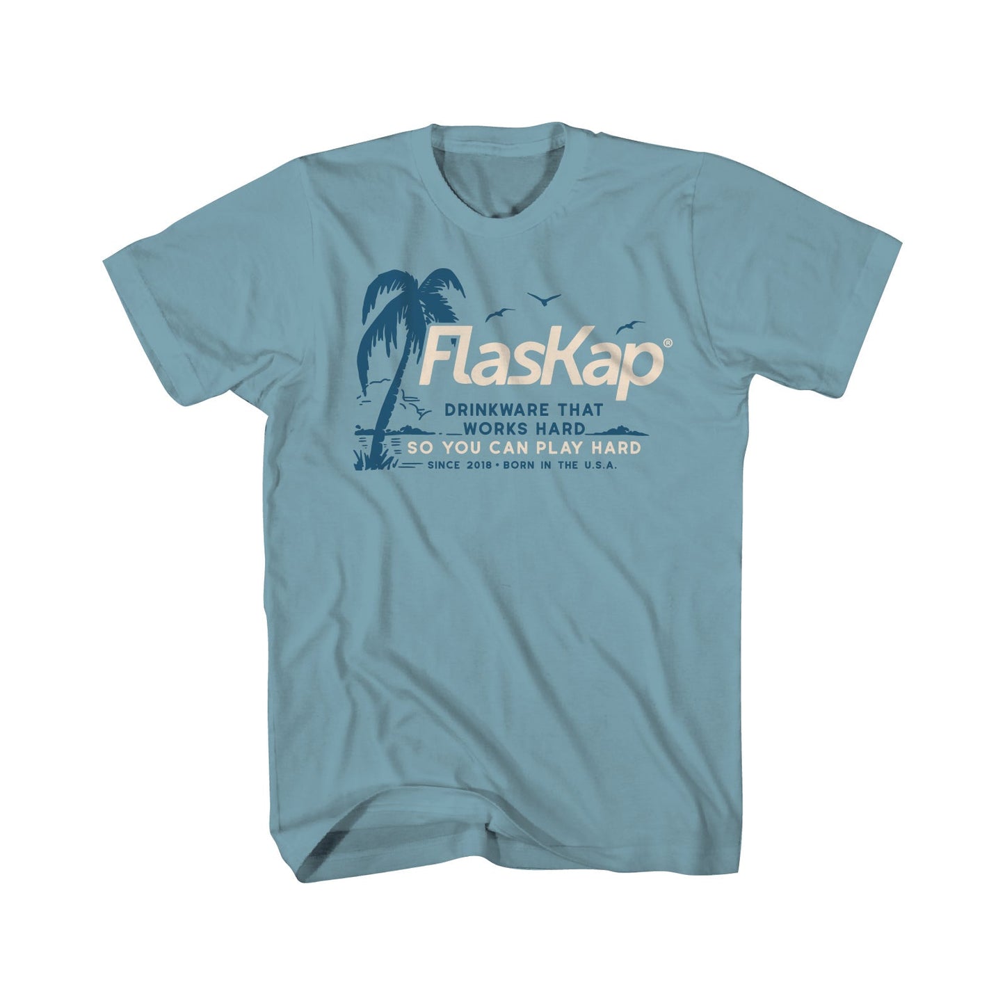 Sips on the Beach T-Shirt - Blue