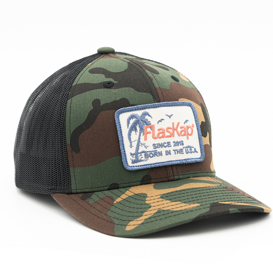 Sips on the Beach Snapback - Camo
