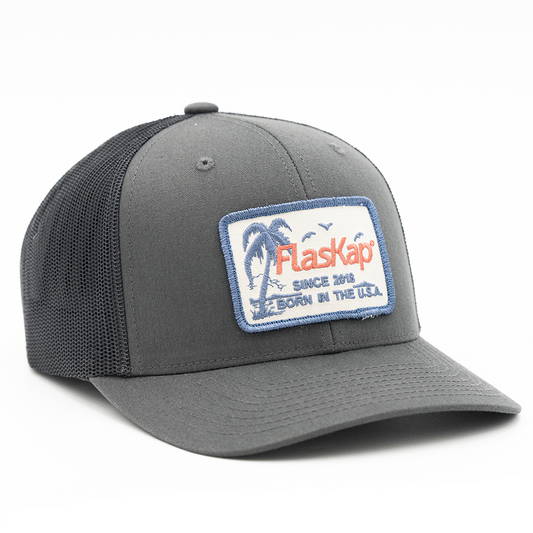 Sips on the Beach Snapback - Grey