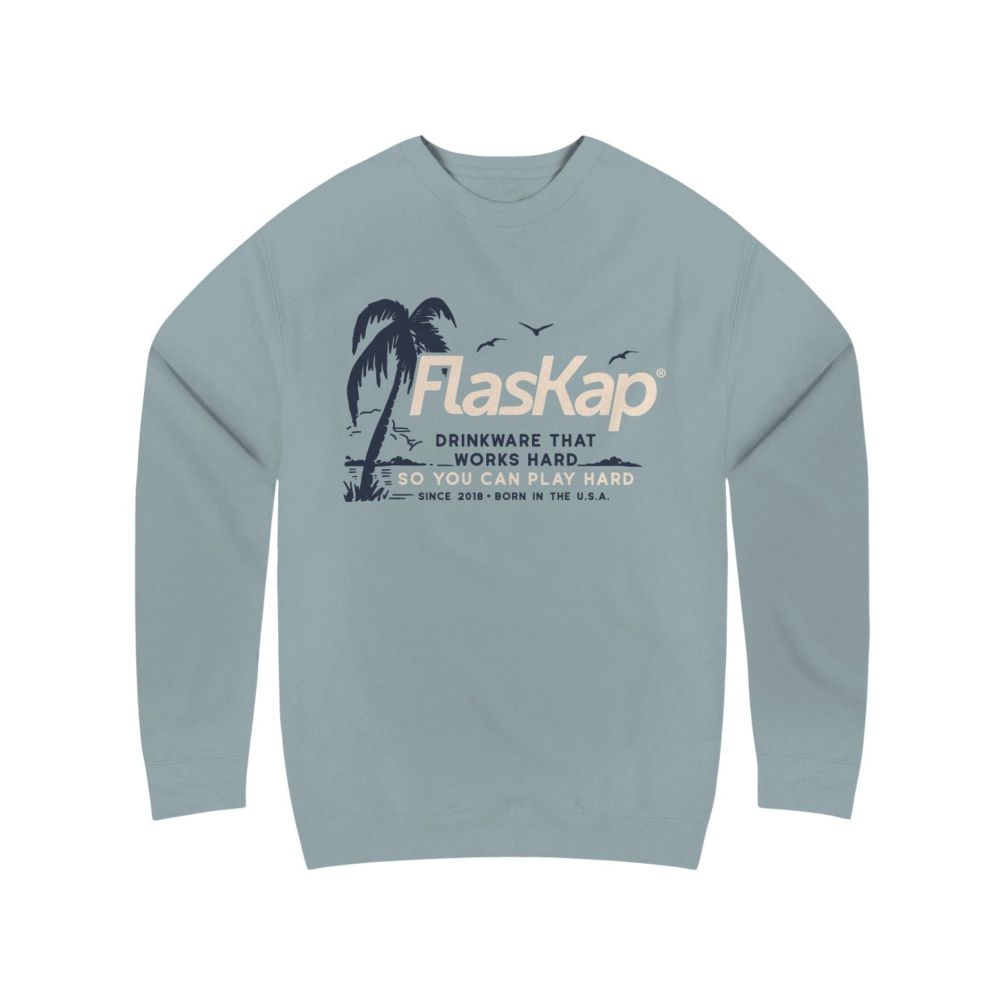 Sips on the Beach Crewneck - Agave