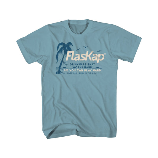 Sips on the Beach T-Shirt - Blue
