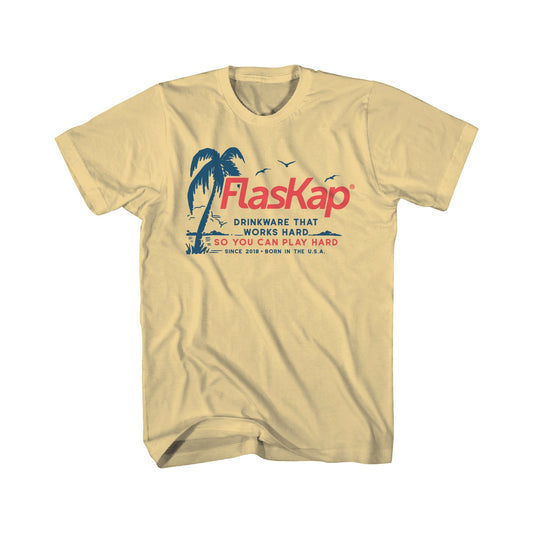 Sips on the Beach T-Shirt - Yellow