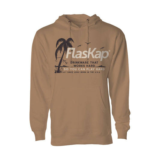 Sips on the Beach Hoodie - Tan
